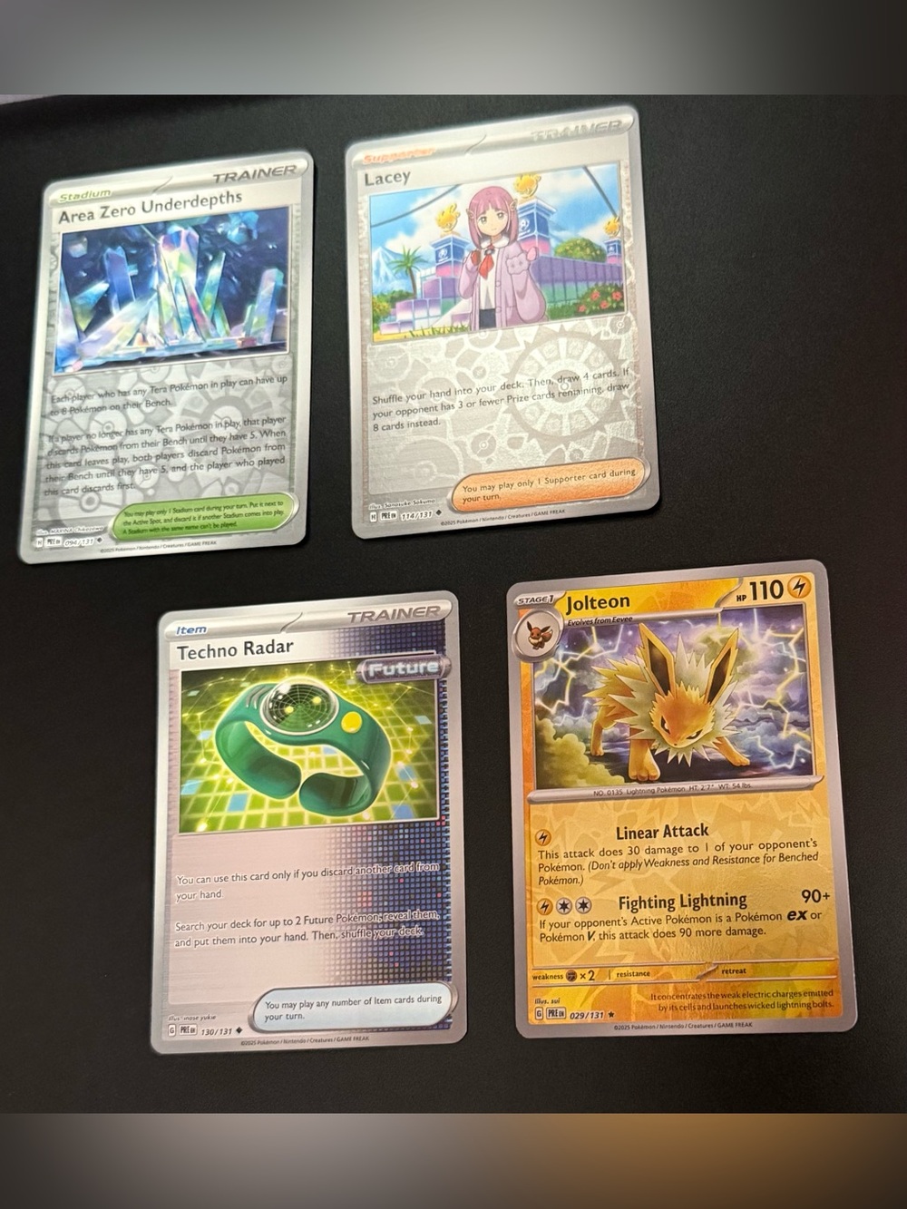 Pokémon Prismatic Evolutions Lot of 4 Reverse Holo